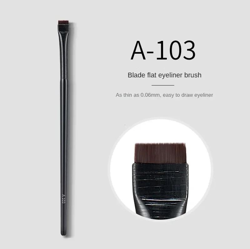 Upgrade Blad Eyeliner Borstel Ultra Dunne Fijne Hoek Platte Wenkbrauw Borstel Liner Wenkbrauw Plaats Make-Up Precieze Detail Borstel: YELLOW