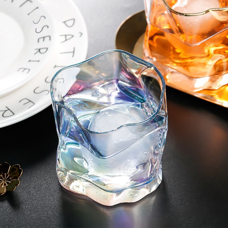 Ceative viskilasi 280ml kristallilasi epäsäännöllisen muotoinen cocktail brandy tequila rommi vodka alkoholi sake lasi viinikuppi