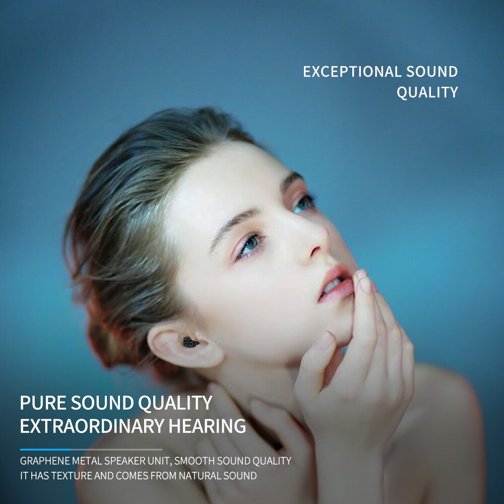Bluetooth hörlurar trådlösa två öron sport löpning mini musik hörlurar hifi ipx 7 vattentäta hörsnäckor touch control headset för