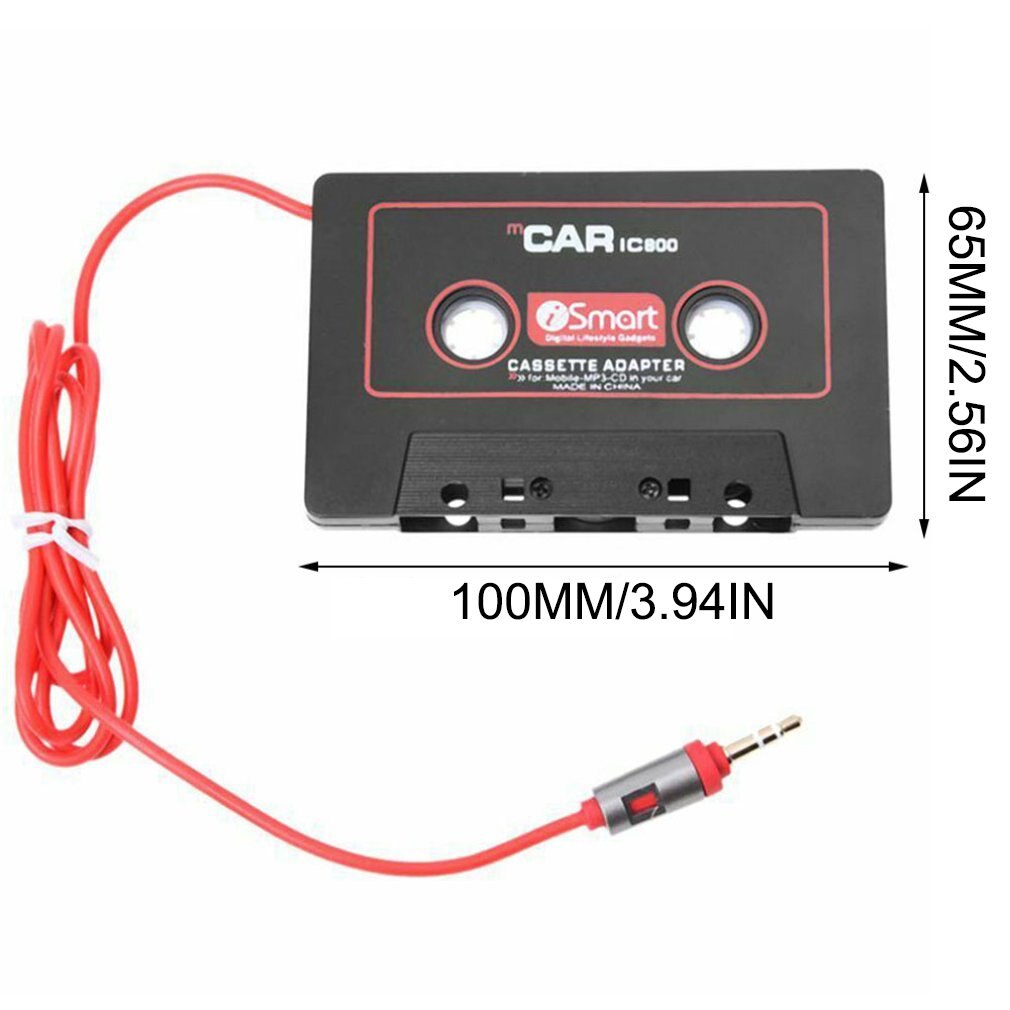 Kassett aux adapter lyd bil kassettspiller tape converter 3.5mm jack plugg for telefon  mp3 aux cd spiller smart telefon for bil