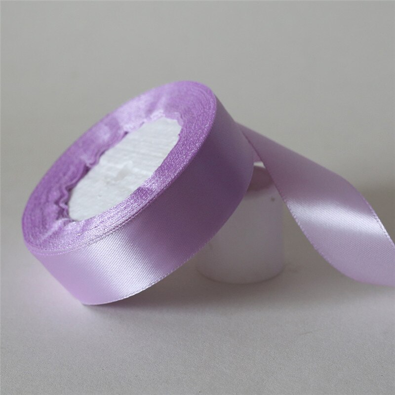 25 Yards/6 Mm-50 Mm Lila Zijde Satijn Lint Diy Materiaal Voor Prom Decoratie Bruiloft Box verpakking Accessoires D7