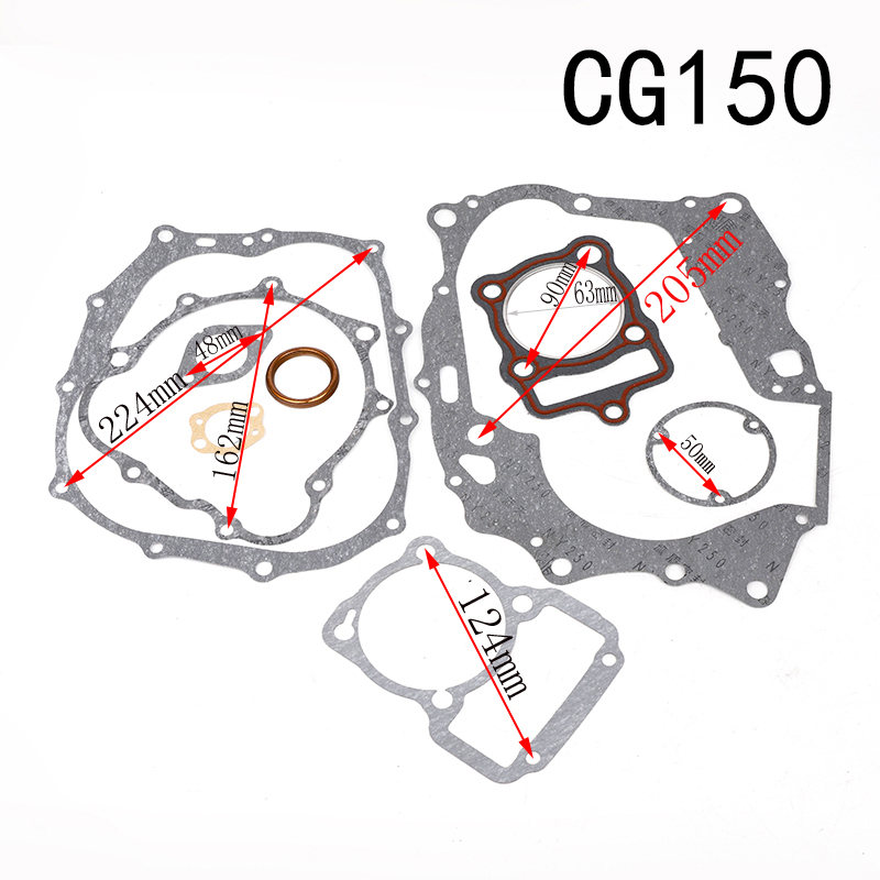 Motorcycle Accessories For CG125 CG150 CG200 CG250 CG300 CG350 Cylinder Head Gasket Kit Set Motor Moped Scooter Equipments: Ivory