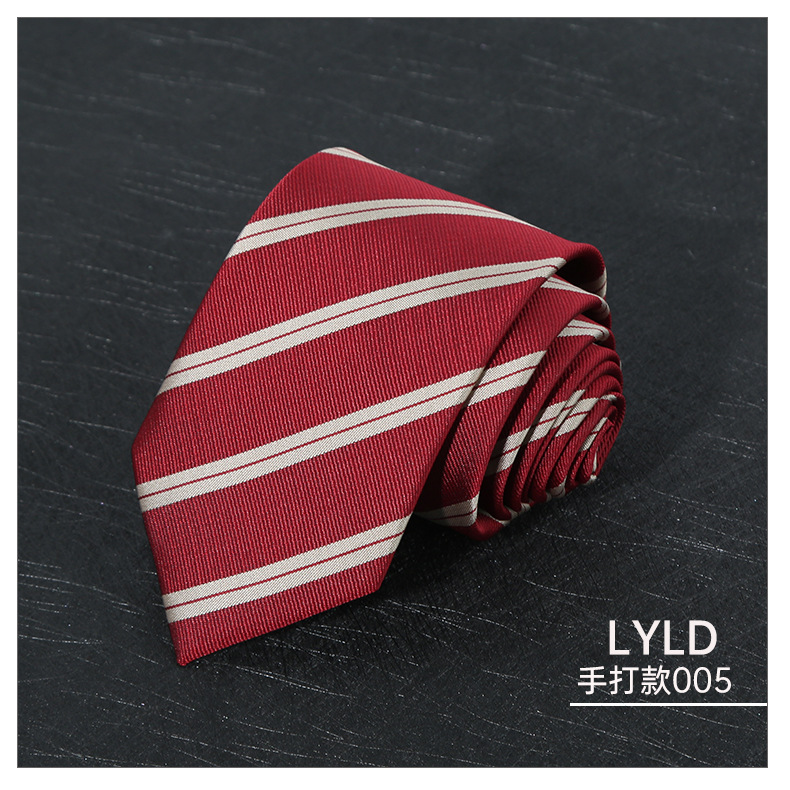 7CM Polyester Ties For Men Business Striped Blue Brown Neck Tie College Young Girls Neckties Party Shirt Collar Accessory Cravat: Mint