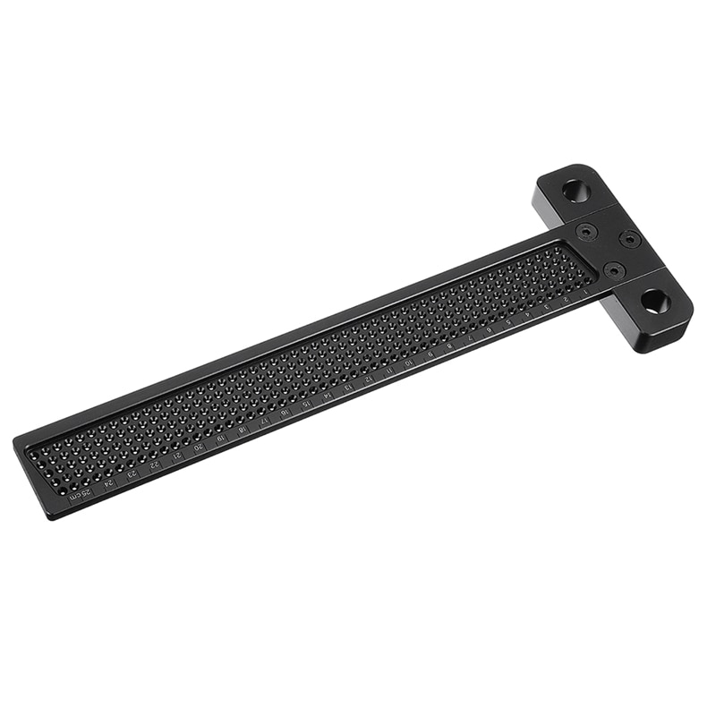 Aluminiumslegering t hul positionering metrisk måle lineal 160/260mm præcision mærkning t-regel scriber lineal træbearbejdningsværktøj