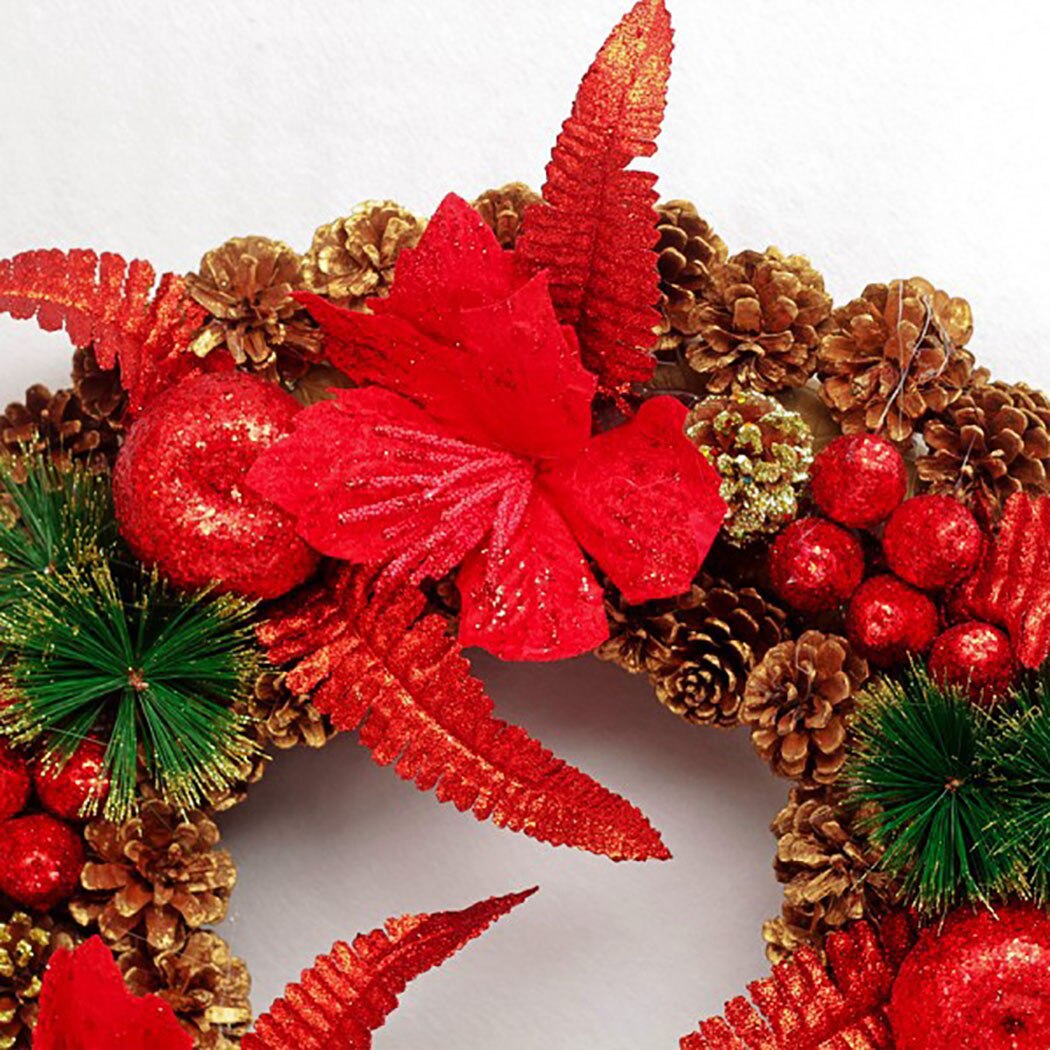 Guirnalda de Navidad, flor de piña Artificial, decoración de puerta de flores, guirnalda colgante de Navidad, guirnalda de puerta, guirnalda de pared