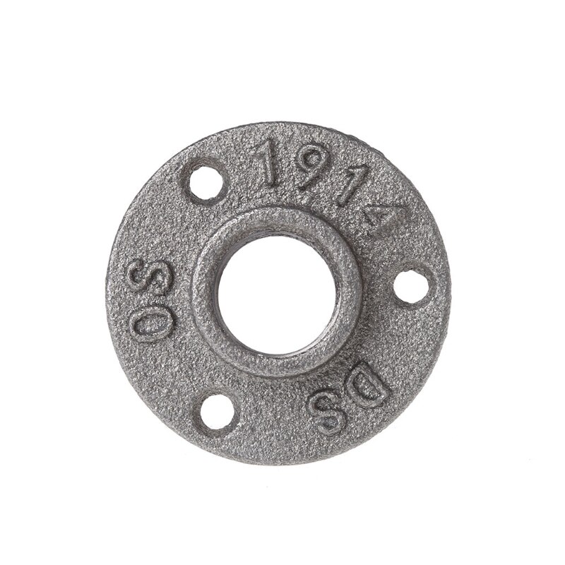 3/4" Malleable Threaded Floor Flange Iron Pipe Fittings Wall Mount Black