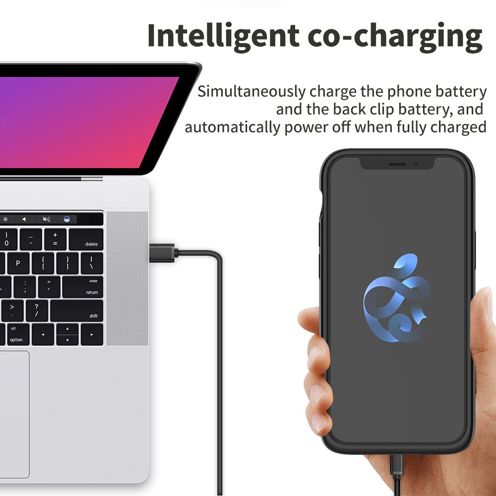 iPhone 12 Mini Powercase 4800mAh - Chargeur de boîtier de batterie  Powerbank