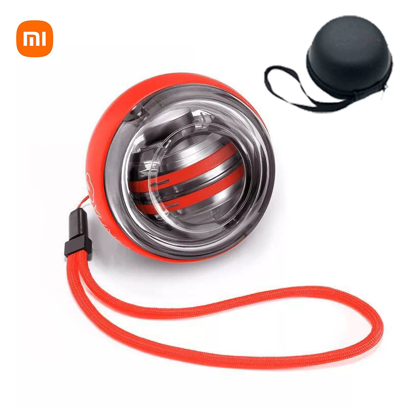 MI Yunmai-Bola LED para la muñeca, Super giroscopio Powerball, giroscopio de arranque automático, entrenador de fuerza de brazo, relajación muscular, equipos de gimnasia: Red Set