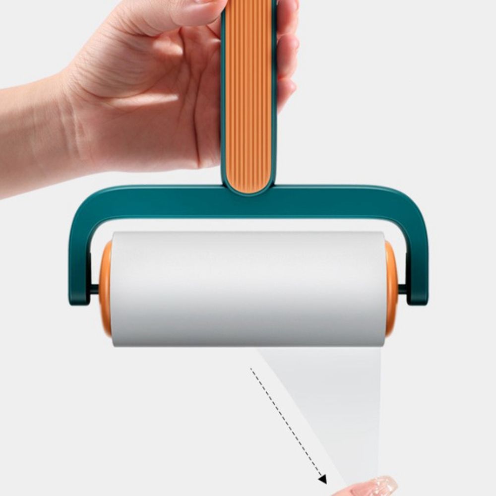 Sticky Hair Tear-Off Sticky Paper Roller Clothes Carpet Pet Hair Remover Portable Replaceable Non-Reusable Cleaning Tool