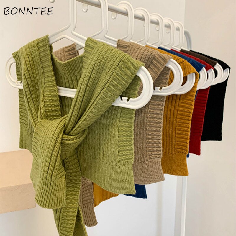 Shruts feminino ins chique moda outono vintage preppy menina malhas all-match popular primavera macio adorável femme vestuário cachecol colarinho