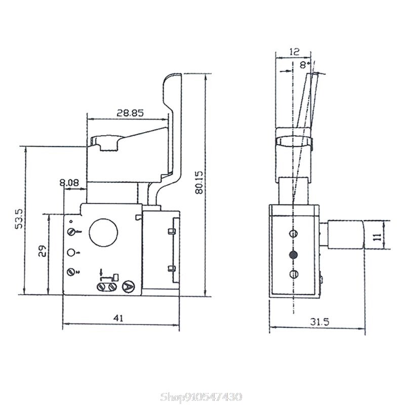 FA2-6/1BEK Lock on Power Tool Electric Drill Speed Control Trigger Button Switch D22 20