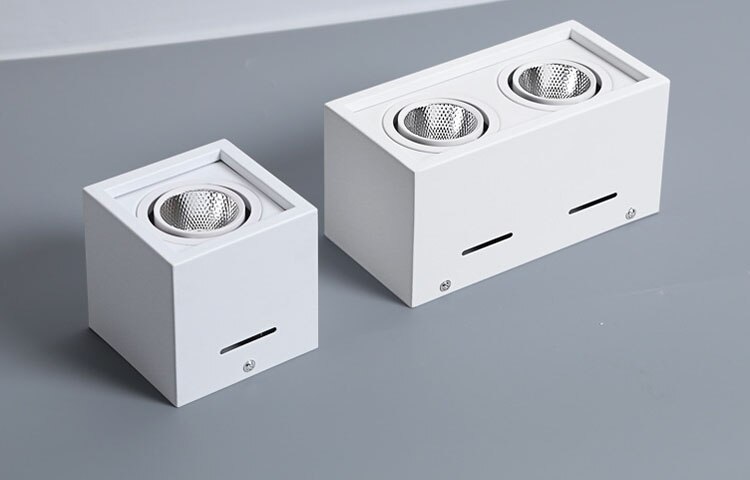 Sort hus antirefleks enkel installation overflademonteret rektangel led gitterlampe 10w 14w 20w firkantet 5w 7w 12w
