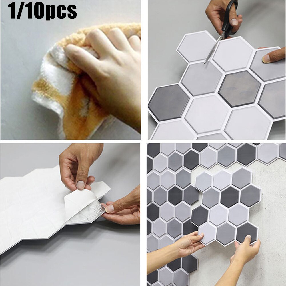 Self Adhesive Kitchen Wall Tiles Stickers 3D Brick... – Vicedeal