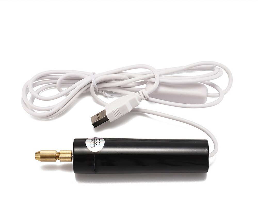 Mini taladros eléctricos artesanales, 5V de CC, taladro USB portátil de mano con 3 piezas para manualidades