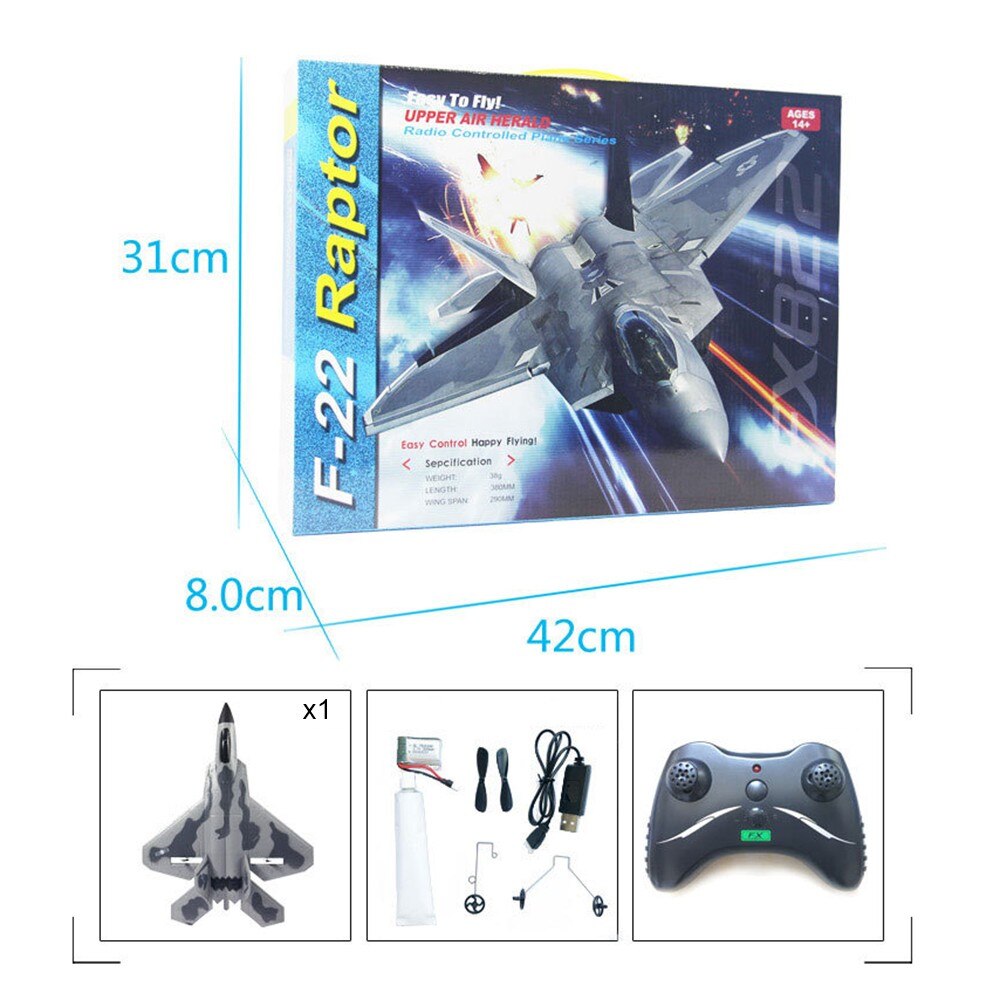 Fx822 F22 2.4ghz Epp Rc Airplane Rtf With Battery... Grandado
