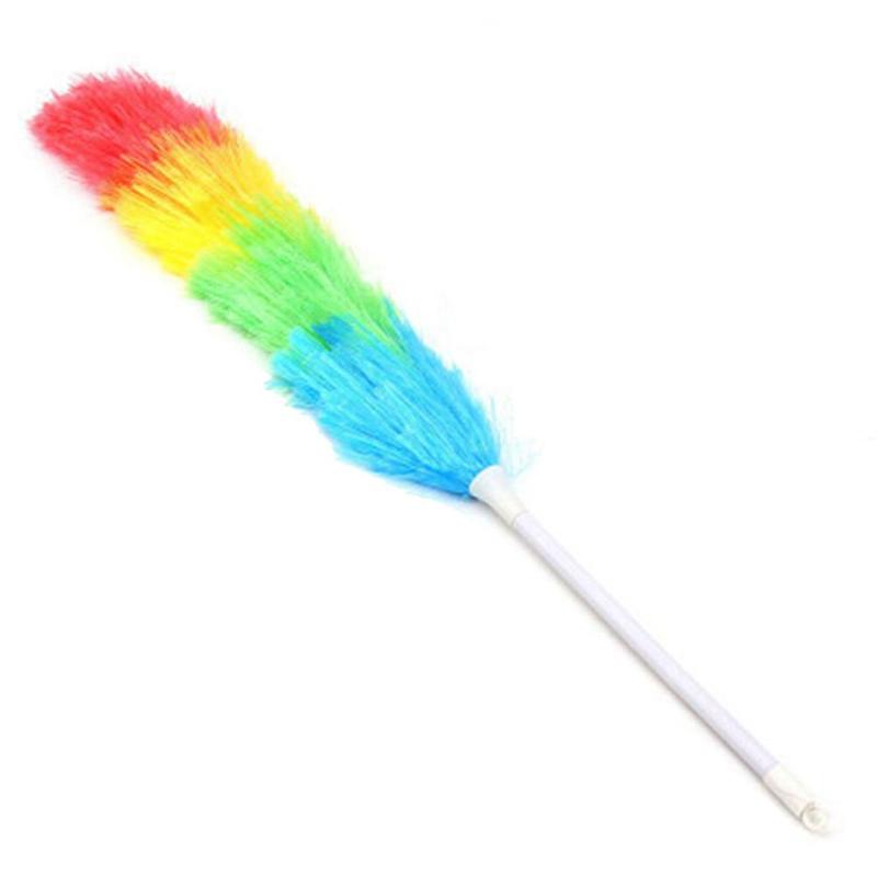 Microfiber Stof Multicolor Feather Duster Anti Statische Met Lange Handvat Veer Borstel Auto Stofzuiger Huishoudelijke Reiniging Tool SQQ2044