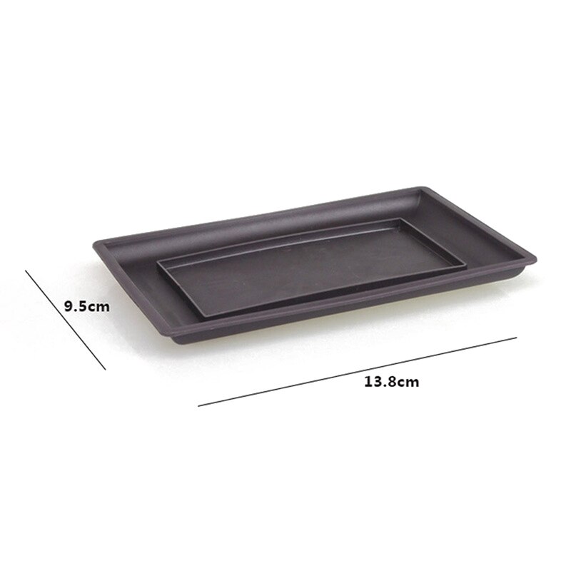 Maceta de plástico para flores, cuenco cuadrado para bonsái, para guardería, cuenco rectangular de imitación, 1 unidad: RST