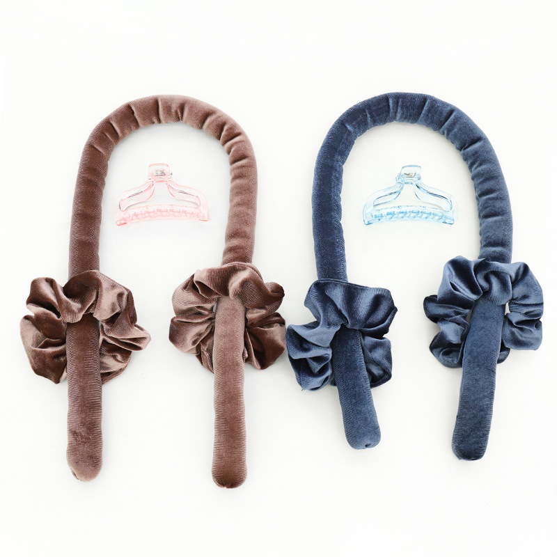 Bigoudi sans chaleur pour cheveux, ensemble de 3 pièces de produits de beauté bouclés, fer à friser en velours, outils de coiffure magiques