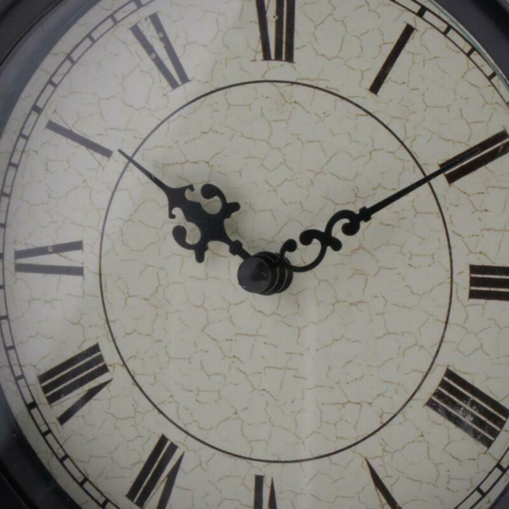 England Style Clock Vintage Desk Round Battery Power Silent Clock Antique