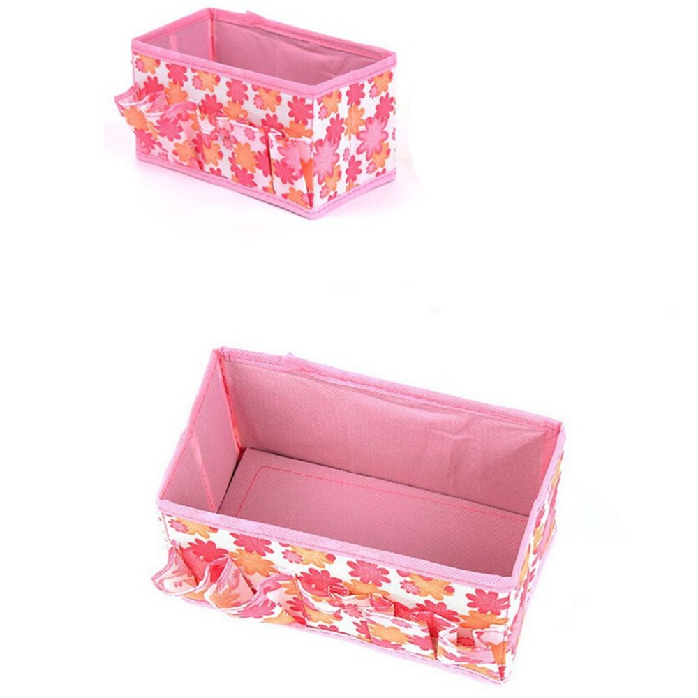 Multifunctional Folding Non-woven Make Cosmetic Storage Box Organizer Jewelry Container Bag Case )