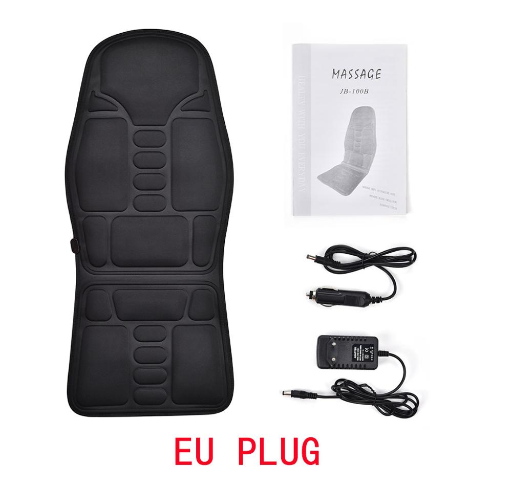 Elektrische Verwarming Massage Seat Mat Car Home Office Lumbale Hals Pijnbestrijding Motoren Trillingen Stimulerende Stoel Cussion Ontspanning: EU plug