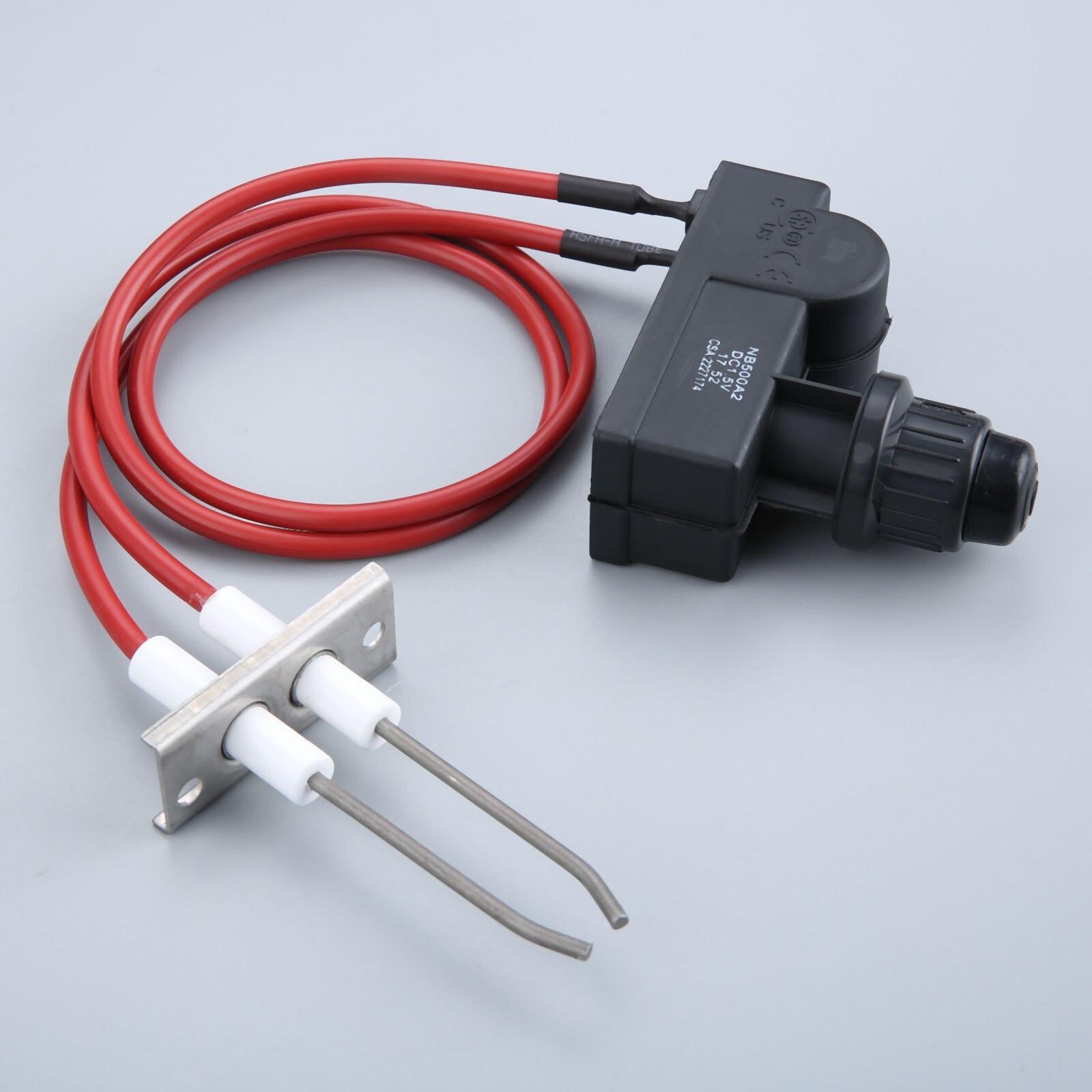 Gas BBQ Grill Fire Pit Pulse Ignition Two Outlet Igniter With Electrode Spark Plug Kit Length 450mm