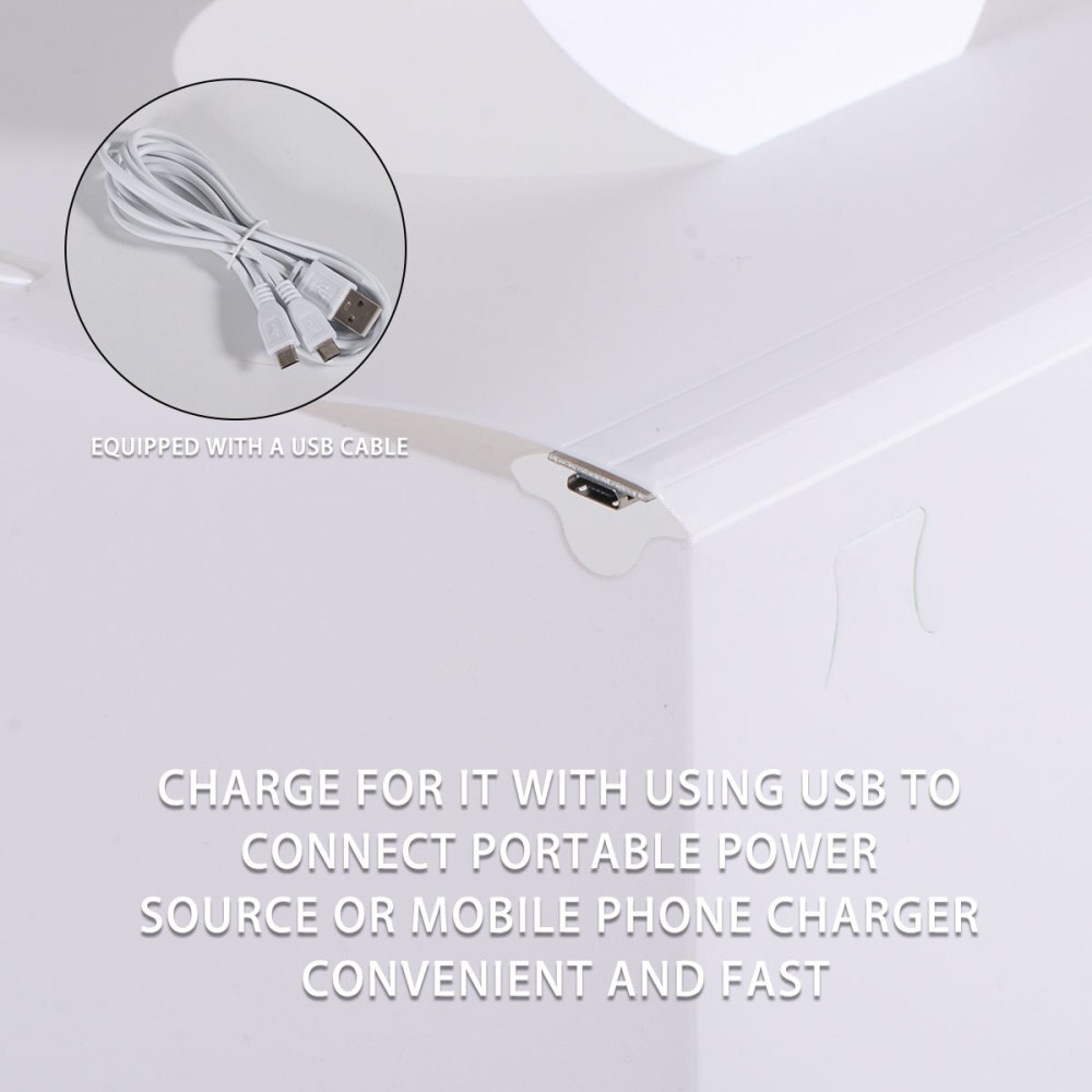 Portable Photography Studio Mini Folding Photo Light Box Photography Tent Kit with 6 Color Background (20 x 20cm)