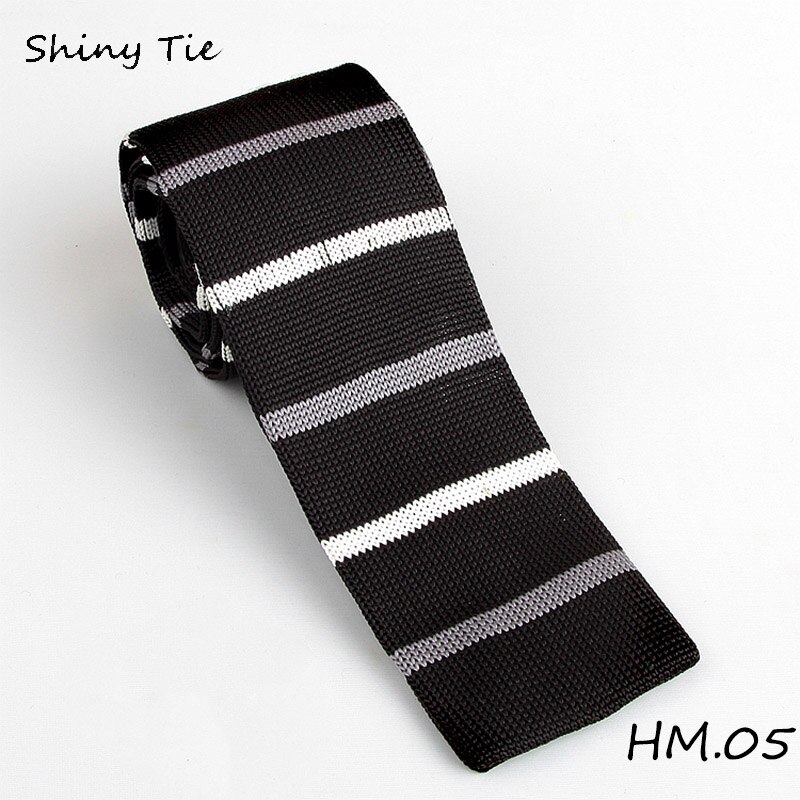 Strikkede slips strik fritid stribede slips strikke uld hals slips 100%  mærke kommercielle mænd slips: 5
