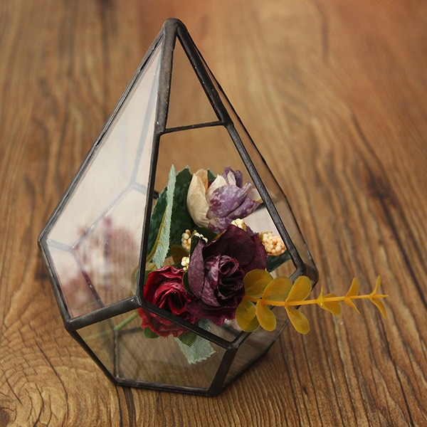 Pot de fleur Air plante planteur verre boîte bricolage Micro paysage verre bouteille jardin polyèdre verre géométrique Terrarium bonsaï