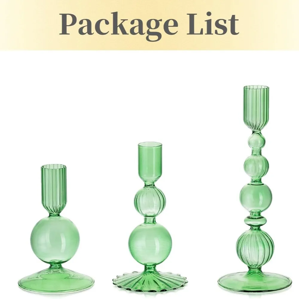 3 pçs castiçais de vidro castiçais cônicos de vidro groovy ondulado elegante vela vara para decoração de festa em casa: Vermelho