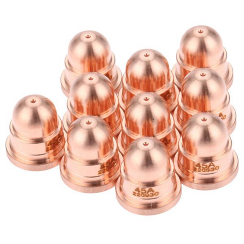 50 Pcs 45A Nozzle 220930 Nozzle for Plasma Cutting Torch Consumables Fine Cut Processes Welding & Soldering Supplies