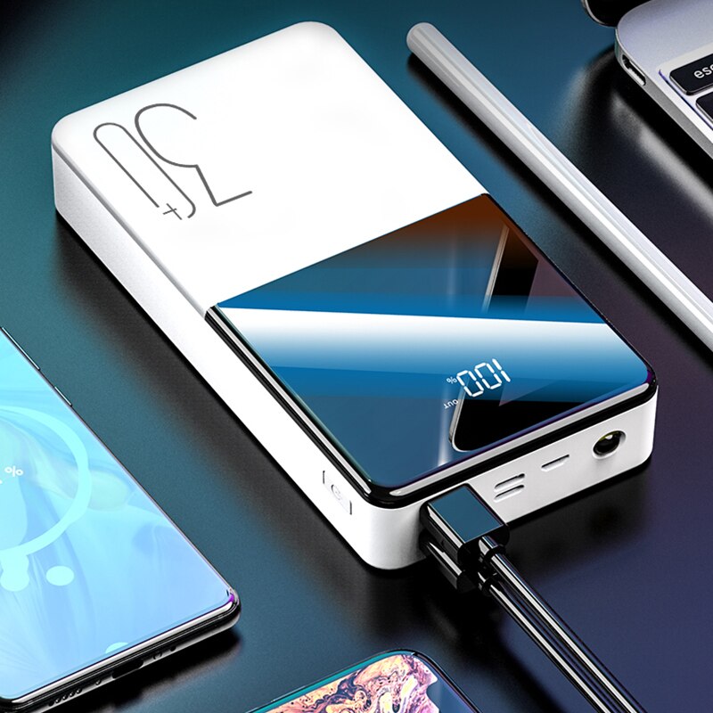 30000mAh Power Bank Tragbare Externe Batterie Mit QC Zwei-weg Schnelle Lade Hohe Kapazität Power Ladegerät Für Telefon: Default Title
