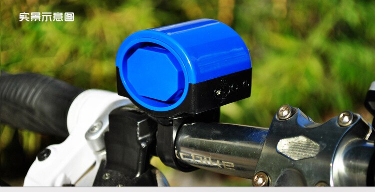 Højt mtb vejcykel elektronisk klokke højt horn cykling hooter sirene alarmklokke: Blå
