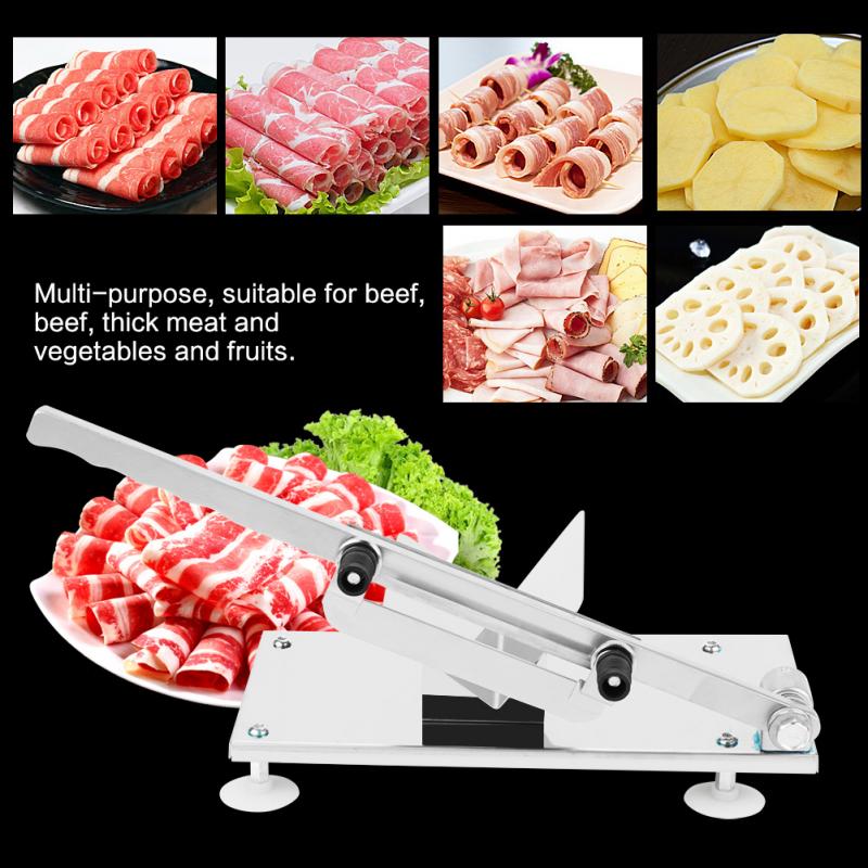 Automatic Feed Meat Lamb Slicer Home Manual Meat Machine Commercial Fat Cattle Mutton Roll Frozen Meat Grinder Planing Machine