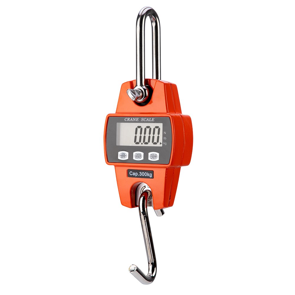 300kg 660 lb Mini Crane Scale Portable Industrial Digital Electronic Stainless Heavy Duty Digital Hanging Scales Tools: Orange