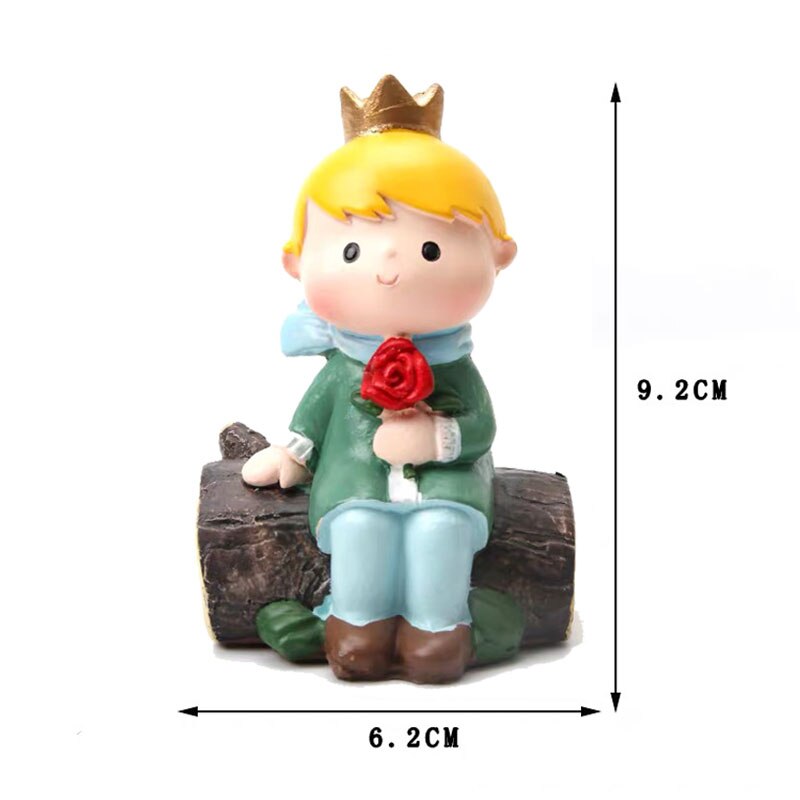 Décor artisanal de dessin animé petit Prince | En résine, Pot de fleur, petit Prince, ornements faits à la main, pour la maison en: Prince-Sit