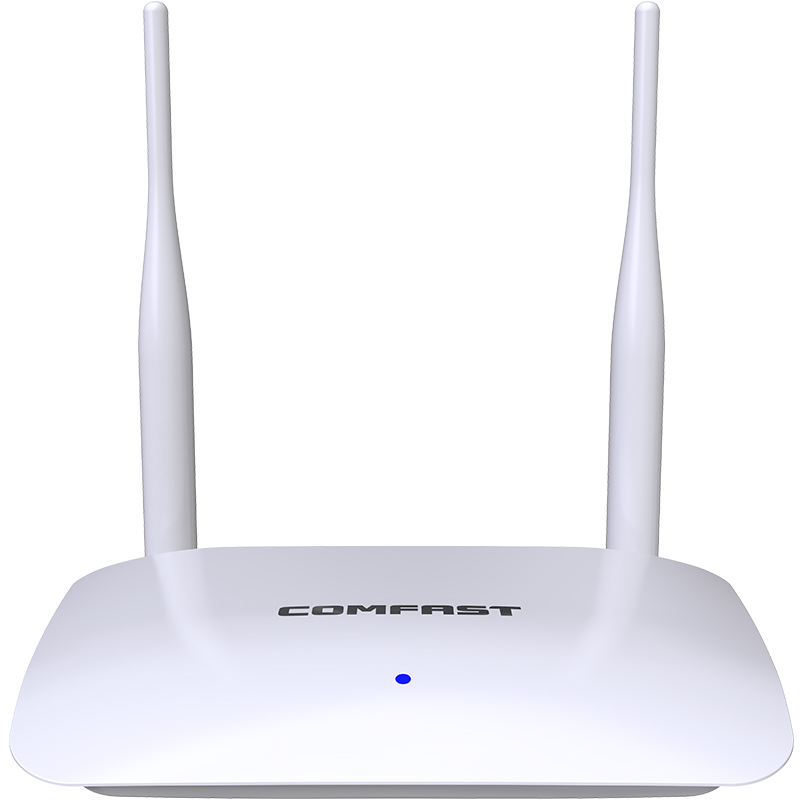 Comfast grote dekking 300 mbps thuis sterke draadloze wifi-router met 2*5 dbi dubbele antennes 1 wan +3 lan  rj45 poorten draadloze ap