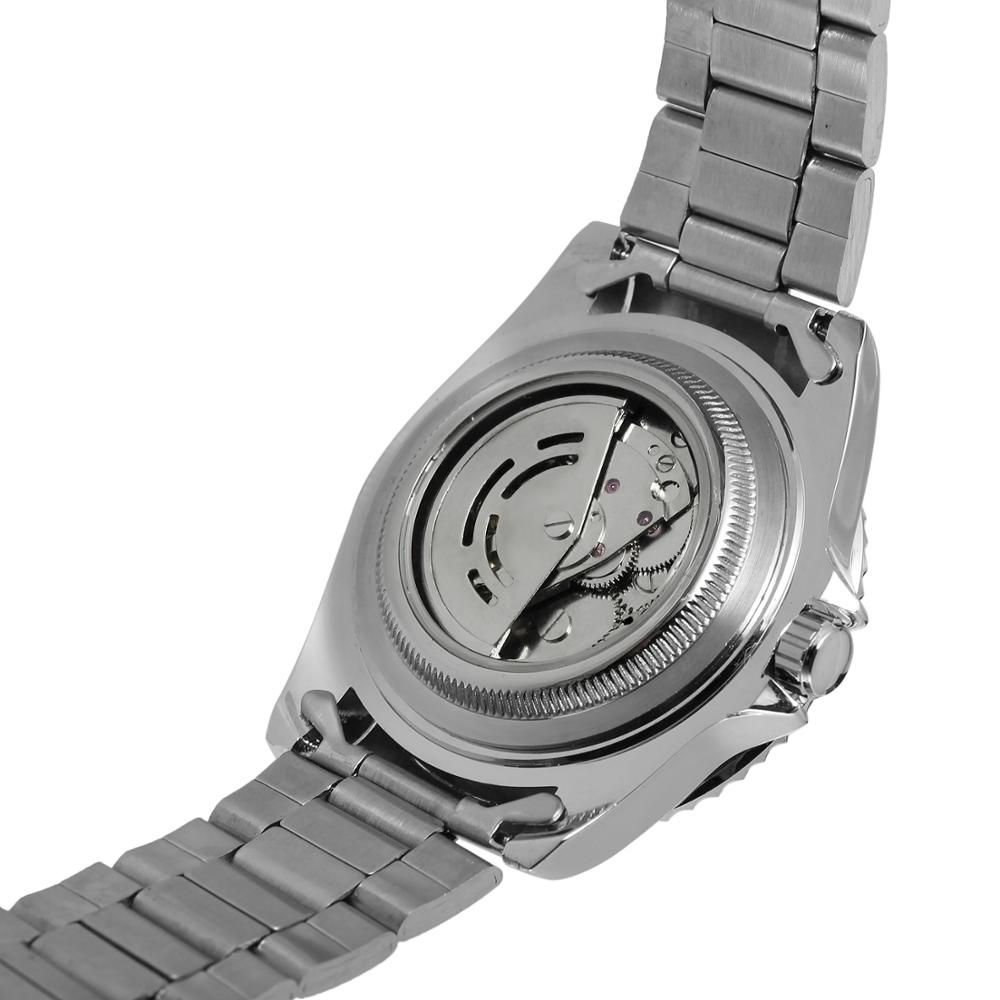 WINNAAR business mannen en vrouwen horloges met kalender stalen band horloges automatische mechanische horloges