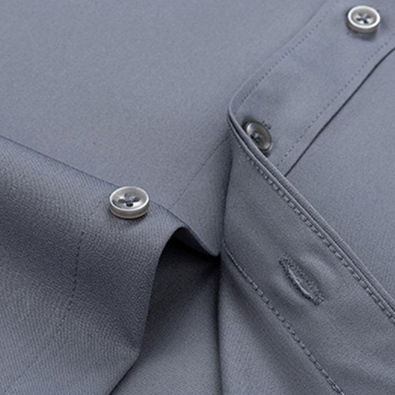 Nueva camisa resistente a las arrugas para hombre, vestido de manga larga, ajustado, sin planchar, ropa formal de negocios sociales, fácil de cuidar