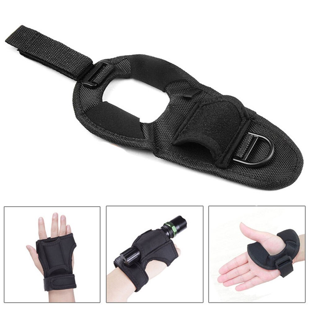 Durable Neoprene Torch Flashlight Holder Hand Arm Mount Wrist Strap Glove Hand Free Underwater Scuba Diving Flashlight Holster
