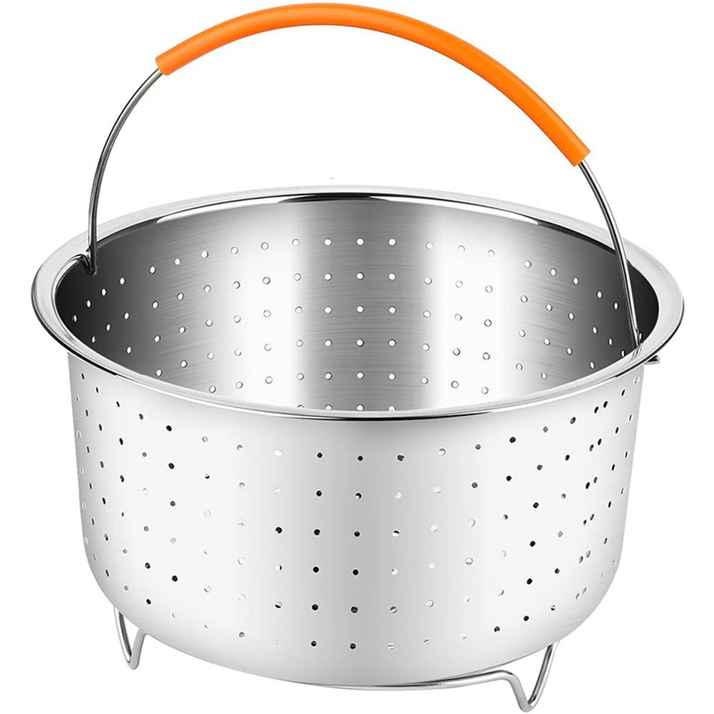 Canasta de vapor para cocinar arroz de acero inoxidable 304, 3/6/8 Quart, olla a presión, vaporizador, cesta multiusos para limpiar frutas