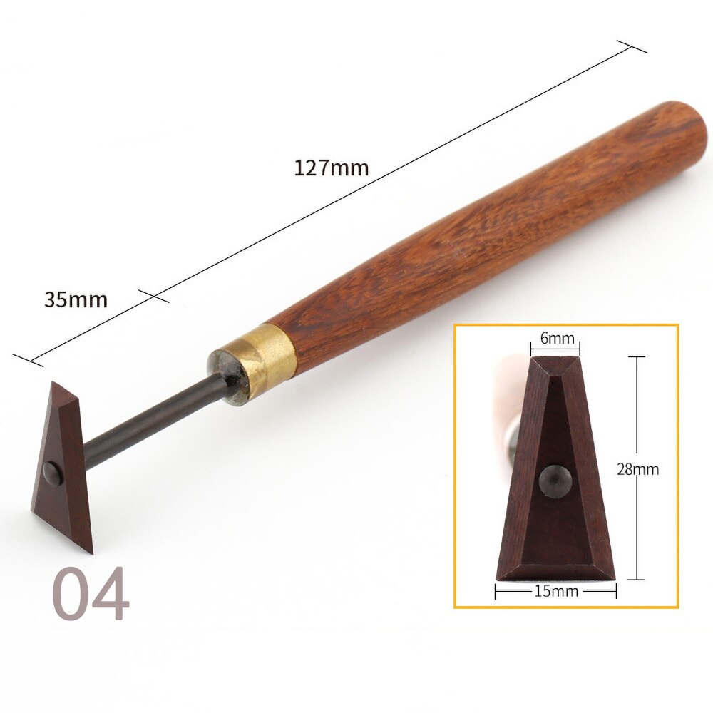 Herramientas de cerámica de caoba de , cuchillo de acero de tungsteno, escultura de arcilla con mango de madera, herramienta práctica de recorte, arte DIY: 04