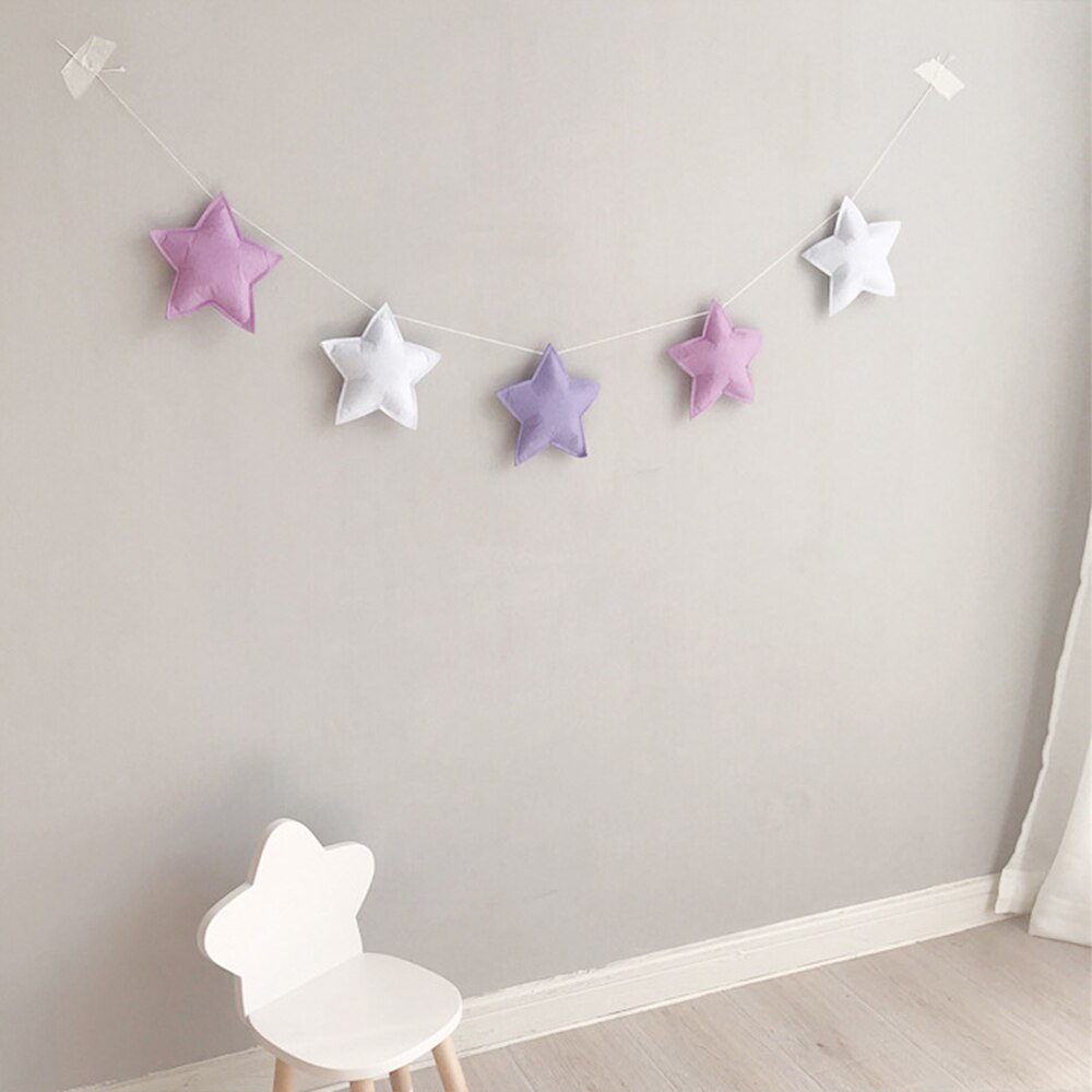 Babykamer Decor Star Bumper Nordic Ins Stijl Baby Wieg Muur Opknoping Decoratie Tent Fotografie Props Pasgeboren Baby Bumper