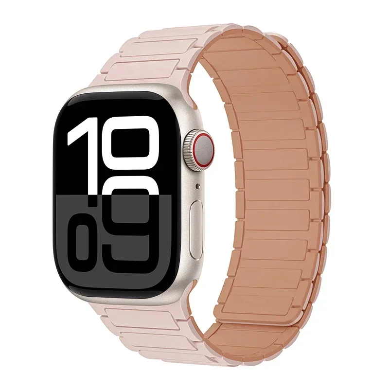 Magnetarmband für Apfel Uhr Band 45 mm 44 mm 40 mm 46 mm 41 mm 42 mm 38 Silikonarmband iWatch Serie 8 7 6 Se 9 10 Ultra 2 49 mm: Blau / 14mm