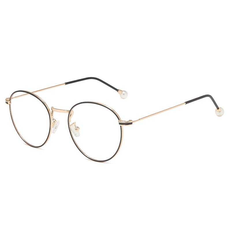 FS Vintage literario marco redondo Bluelight gafas de bloqueo mujeres hombres Filtro de lente claro Anti Blue Light gafas de ordenador: C6