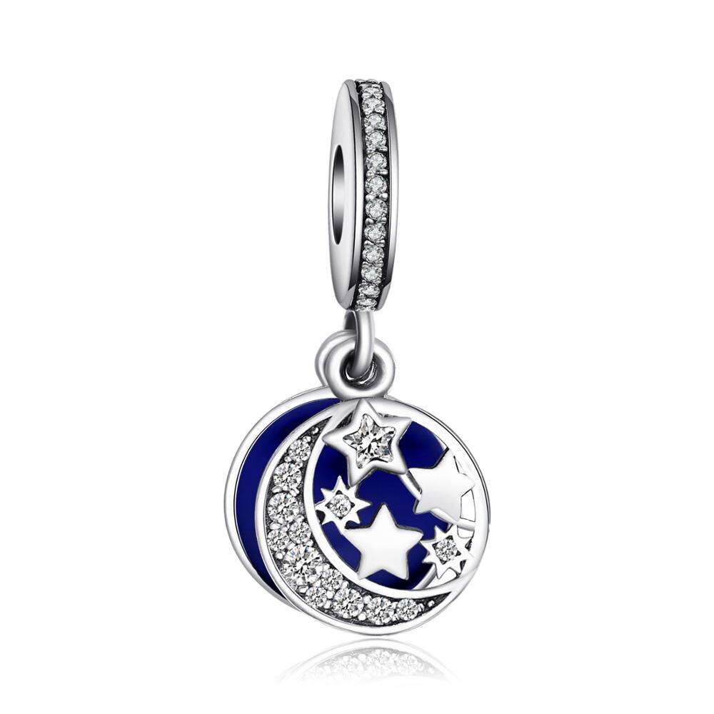 Jewelry palace-breloques en argent Sterling 925, Moon Star, pour la fabrication de bracelets en argent 925 Original, breloques en argent 925 original