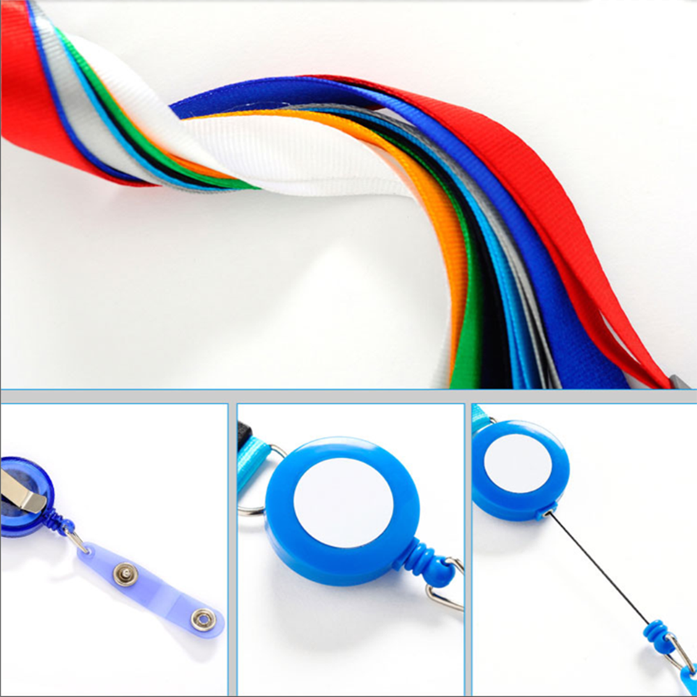 Retractable Card Holder Lanyard Neck Strap Nurse Badge Holder Name Tag Credit Card ID Holders Kawaii Stationary Papeleria