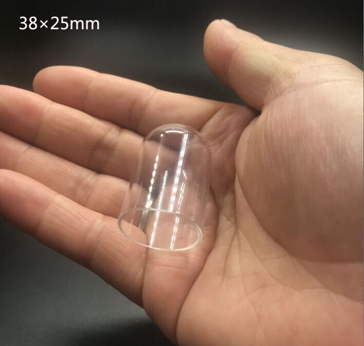 30pcs/lot 38x25mm mini tube bell jars glass globe bubble cover dome wish diy glass bottle vial pendant necklace decor