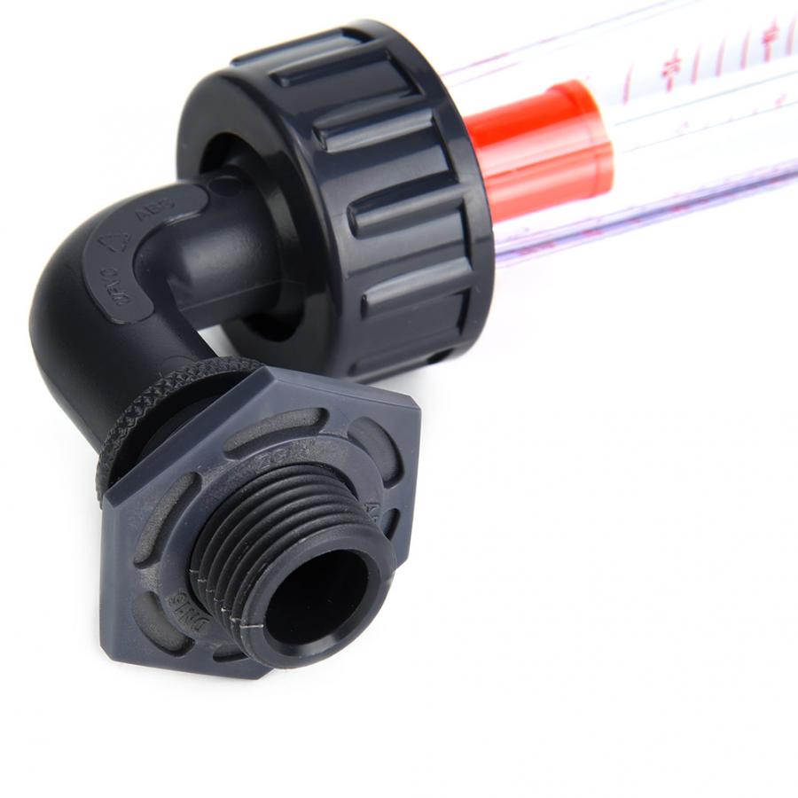 LZS-15W Elbow Liquid Flowmeter ABS Plastic Tube Type Waterflow Meter 10-100LPH Male Thread ZG1/2- NPT1/2 Flow Meter