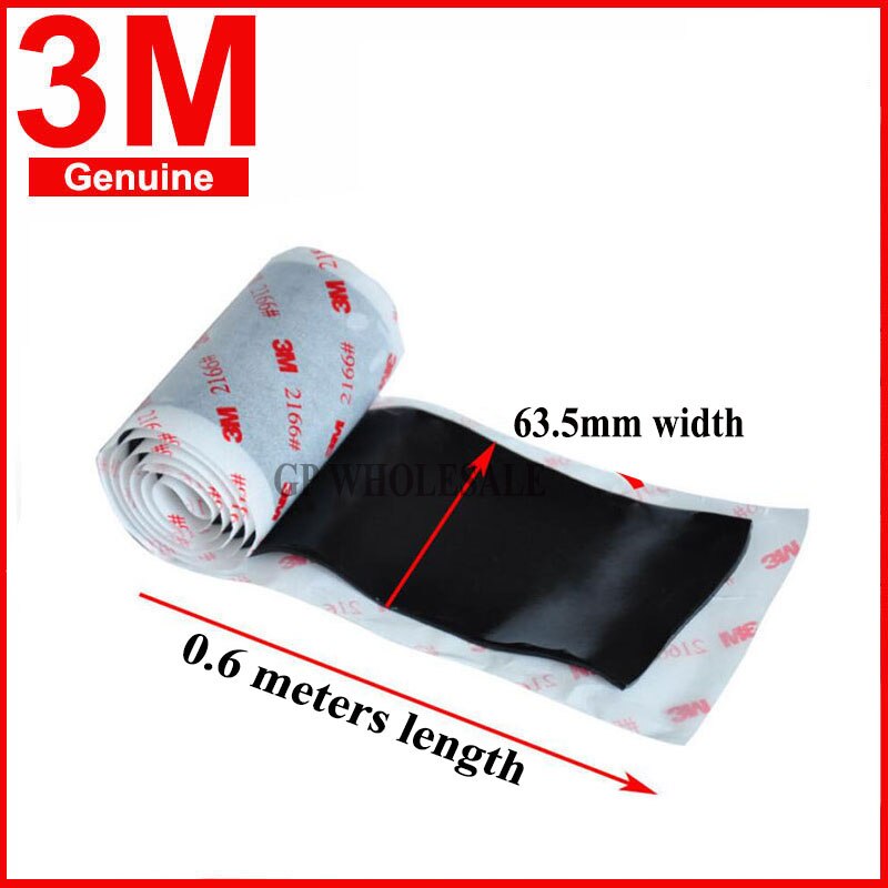 3M Butyl Rubber Tape 2166, Excellent weather resistance and waterproof, sealing performance black color 63.5mm width